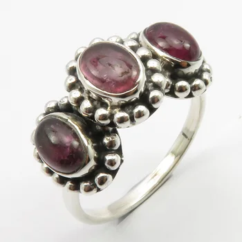 

Solid TOURMALINE Oxidized Ring Size 8.5 Ladies Stone Jewelry