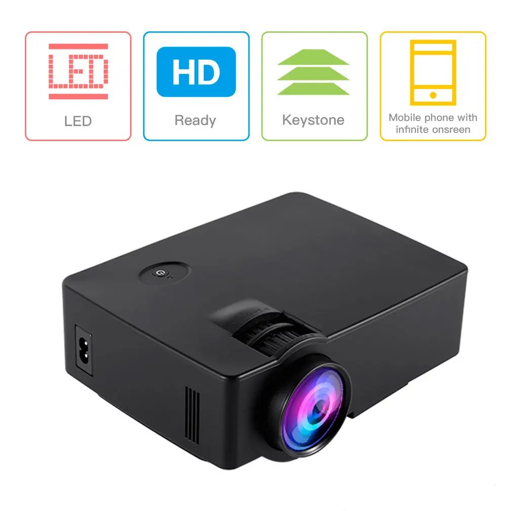 

E08 LCD Projector The Same Screen Home Cinema Movie Portable Projectors HDMI/USB/AV/TF/VGA 1000:1 30-120 inch 50w