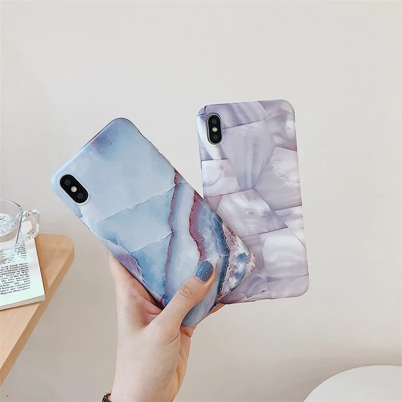 Marble Case on For Coque iPhone 7 XS 11 PRO Max Cases Soft IMD TPU Back Cover iphone 6 6s 8 Plus X XR Phone |