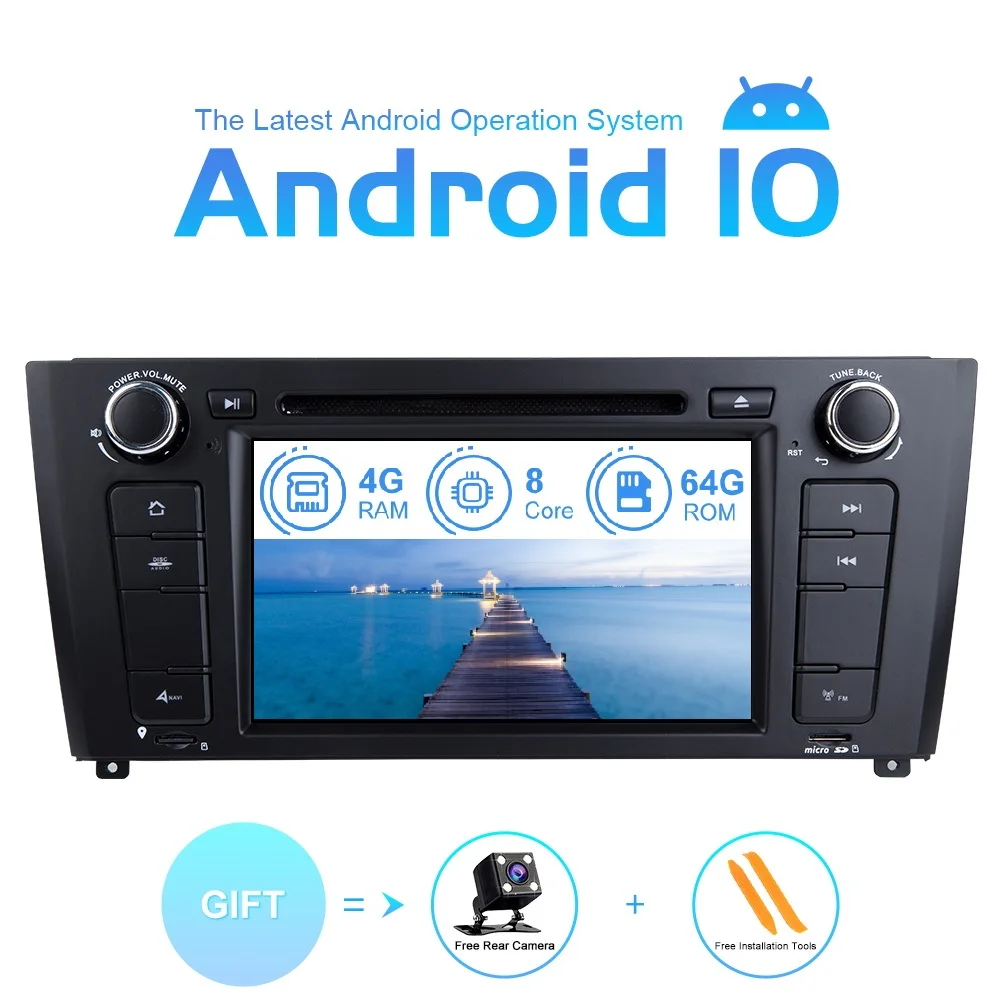 4GB RAM 64G Eight Core 1Din Android 10.0 Car Radio DVD For BMW E87 BMW 1 Series E88 E82 E81 I20 Multimedia Player GPS Navigation