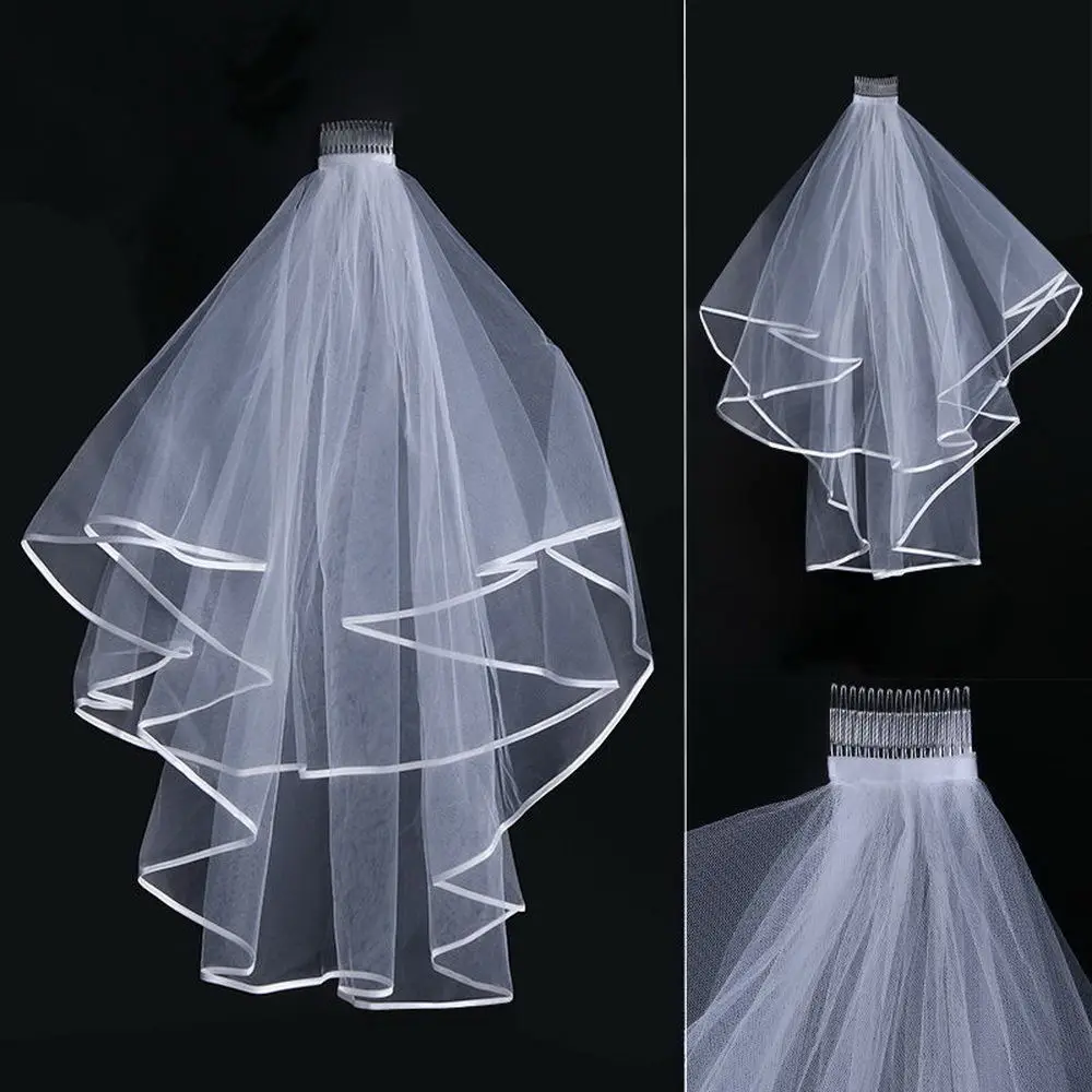 Wedding-Veil-White-Ivory-Bridal-Two-Layers-First-Holy-Communion-Comb-Hen-Party