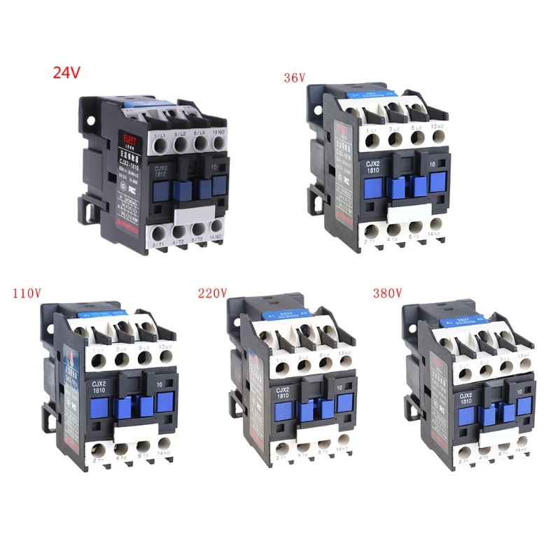 

Contactor CJX2-1810 18A Switches LC1 AC Contactor Voltage 380V 220V 110V 36V 24V 449C