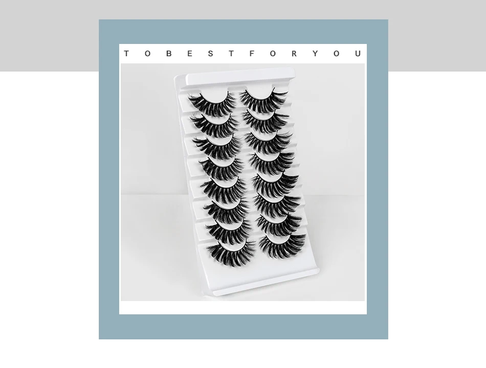 2/5/8 стержень пар Eyelashs натуральных длинных 3D накладные ресницы из норки Толстая ручной работы накладные ресницы объем мягкая норка Искусственные ресницы ресниц