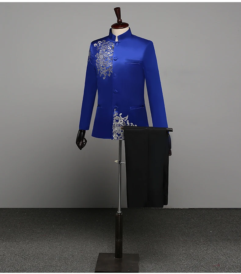 Многоцветная модная китайская туника костюм вышитые официальные костюмы