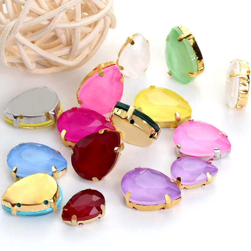 Astrobox New Mocha Drop Claw Rhinestone Sew On Crystal Decorative Stones Glass Beads DIY Jewelry Making | Дом и сад