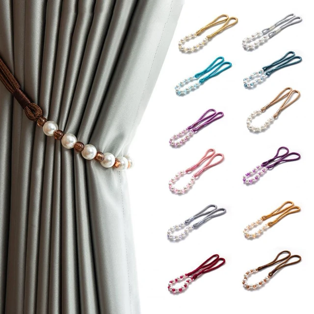 1pc Magnetic Curtain Tieback Room Accesories Curtain Holder Buckle Bandage  Hanging Ball Curtains Clips Tie Backs Rope - Curtain Decorative Accessories  - AliExpress