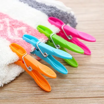 

Multicolor Plastic Clothespin Durable Portable Multifunction Long Clip Laundry Storage Appliances