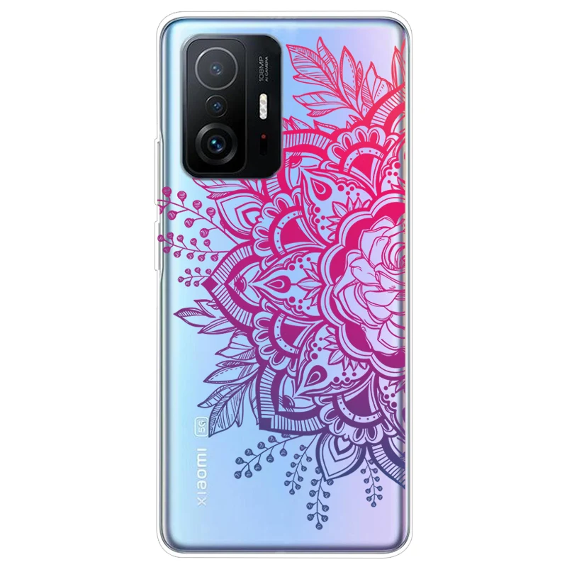 Soft TPU Silicone Clear Cartoon Case for Xiaomi 11T Pro - Transparent Protective Phone Cover