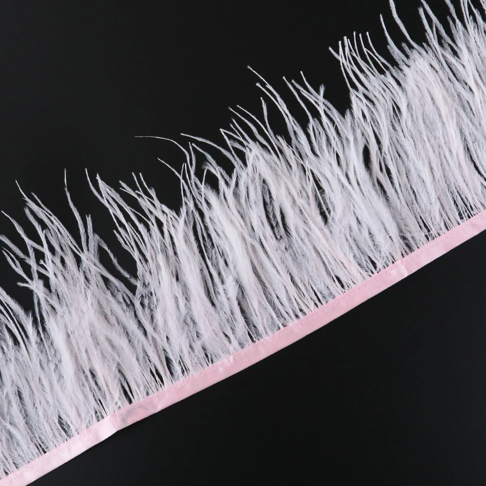 13-15cm粉色鸵鸟毛布边(比1层稍微密一点) (6)