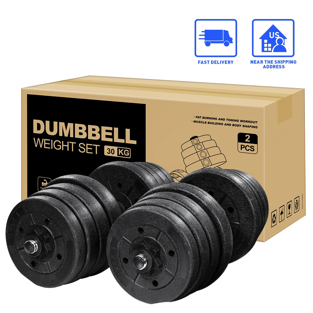 Спортивный набор для фитнеса Dumbbells 50 kg