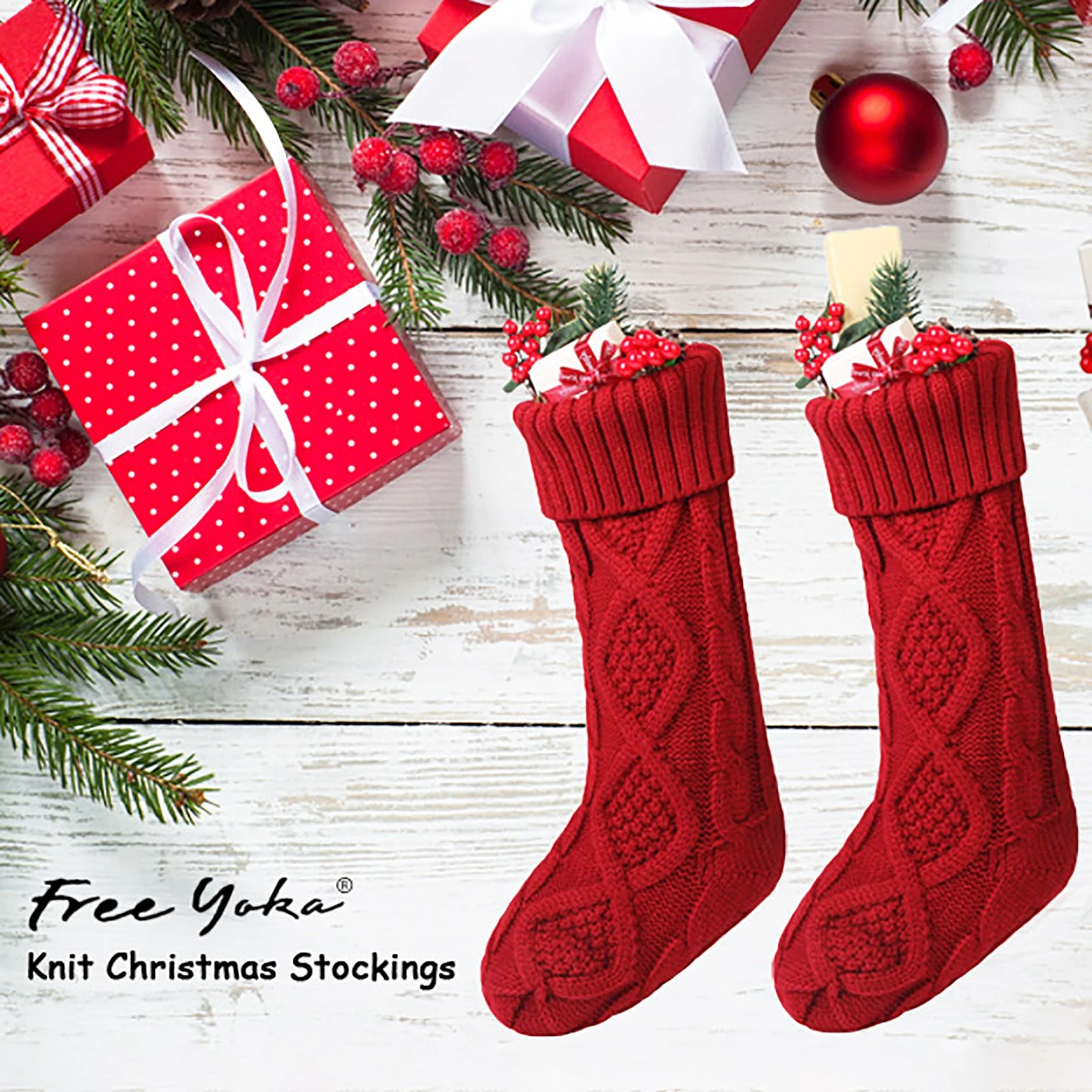 2022 Christmas Eve Stock Drop Christmas Holiday Knitted Stocking Hanging Crochet Stock Tree Ornament  Decor For Home Decor New Year 2022 Naviad|Pendant & Drop Ornaments| -  Aliexpress