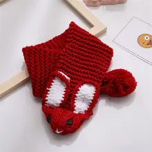 Теплые шарфы для маленьких мальчиков и девочек; шаль с милым кроликом; вязаный хомут для шеи; шарф; C6UD