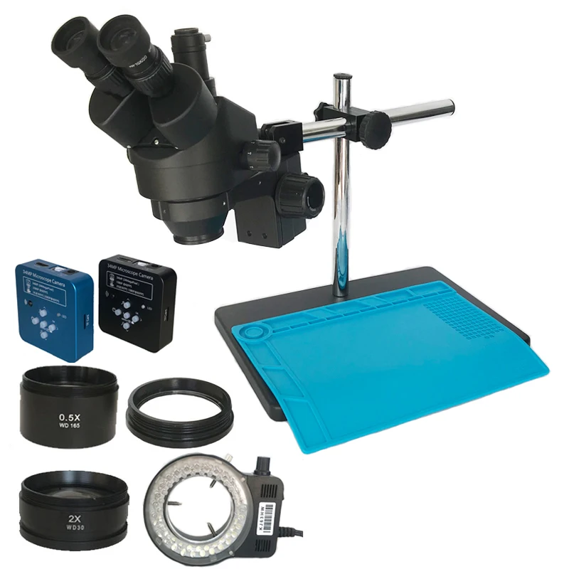 34MP Цифровой hdmi usb microscopio камера 3.5X-90X simul-focal Тринокулярный Стерео микроскоп пайка pcb ремонт ювелирных изделий комплект 34MP Цифровой hdmi usb microscopio камера 3.5X-90X simul-focal Тринокулярный Стерео микроскоп пайка pcb ремонт ювелирных изделий комплект