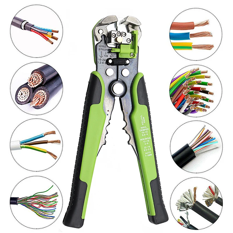 

Yalku Wire Stripper Clamp Adjustable Stripping Length Wire and Cable Cutting Multi-functional Stripping Terminal 0.2-6mm Tool