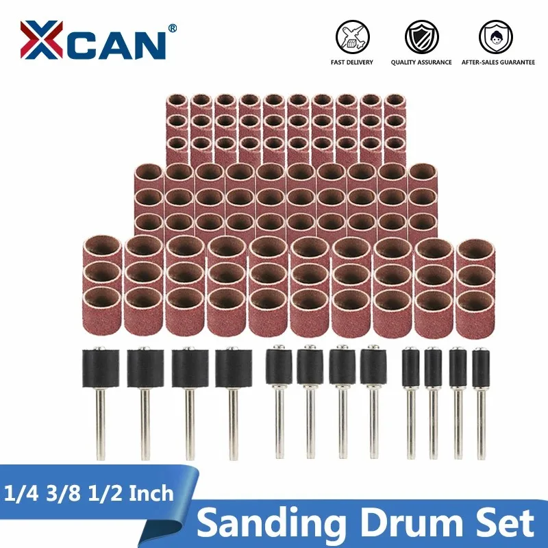 Sanding-Drum-Set Rotary-Tool Xcan-Abrasive-Disc Dremel 1/2inch with Fits 3/8