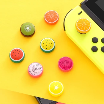 

Fruit Thumb Grip Cap Switch Rocker Cap 3D Silicone Non-slip Joystick Cover JoyCon Handle Case Shell For Nintendo Switch and Lite