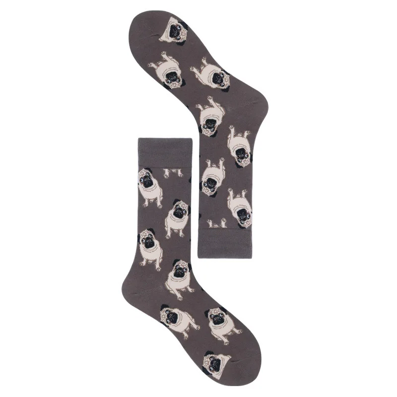 Harajuku hot socks cute fashion men's large size cartoon deer dog cat animal happy funny socks funny man Christmas gift - Цвет: 11