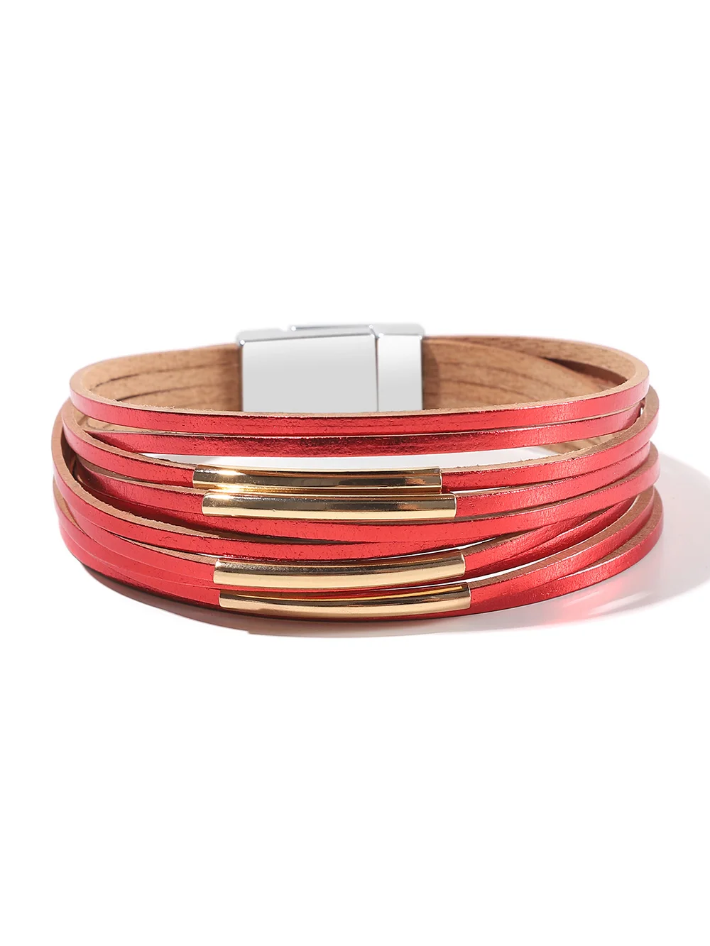 WYBU Four Styles Charm Bracelet for Women Teen Girl Multilayer Wide Leather Wrap Bracelet Jewelry Gift Idea Wristbands Jewelry for leather bracelet charm bracelet