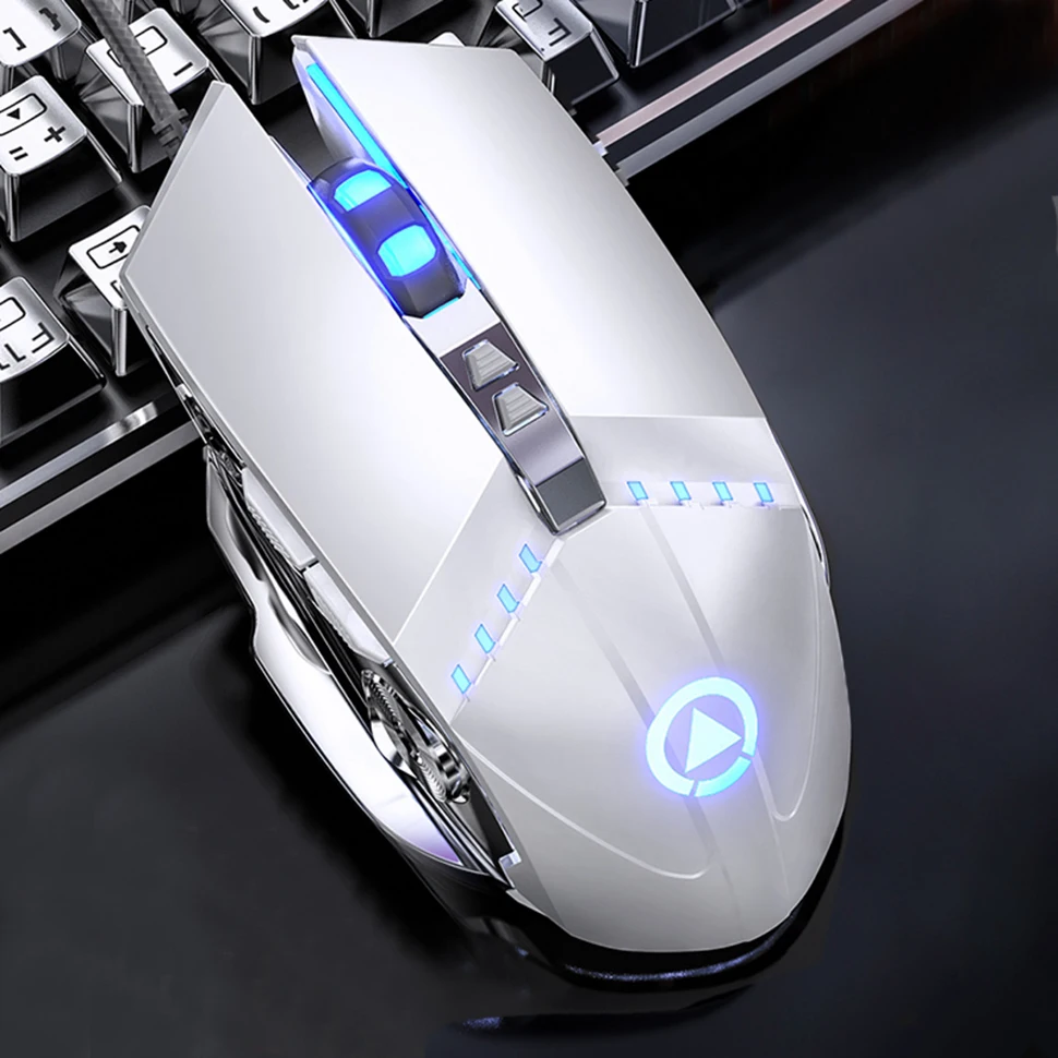 White sound Игровая мышь G3PR0 светодиодный E-Sports Механическая Бесшумная дышащая мышь 3200 dpi оптическая мышь Sens для ноутбука компьютера геймера - Цвет: White sound