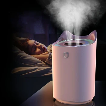 

3000ML Home Air Humidifier Double Nozzle Cool Mist Aroma Diffuser with Coloful LED light Heavy fog Ultrasonic USB Humidificador