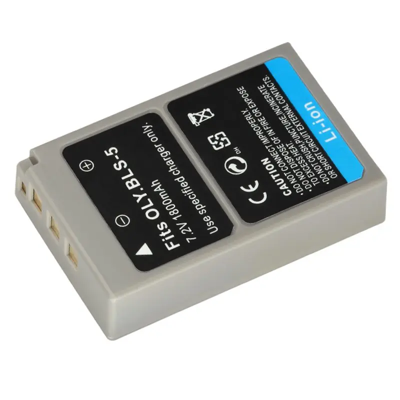 Для Olympus BLS-5 7,2 V 1800mAh батарея 2+ ЖК-экран USB зарядное устройство+ USB кабель