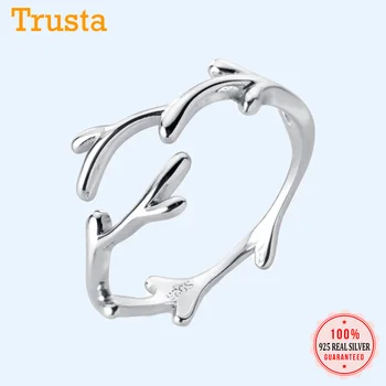 

2020 Fashion Ring 925 Sterling Silver Ring Sweet Branches Cocktail Girls Birthday Wish Gift For Women Silver 925 Jewelry DS2702