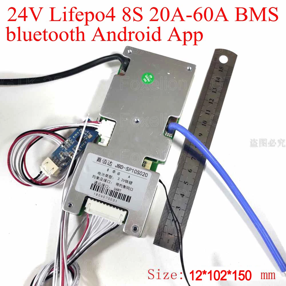 8S 60A 2019 Новый 24 В Lifepo4 smart bms pcm с android Bluetooth app статический баланс дисплеем заряда и