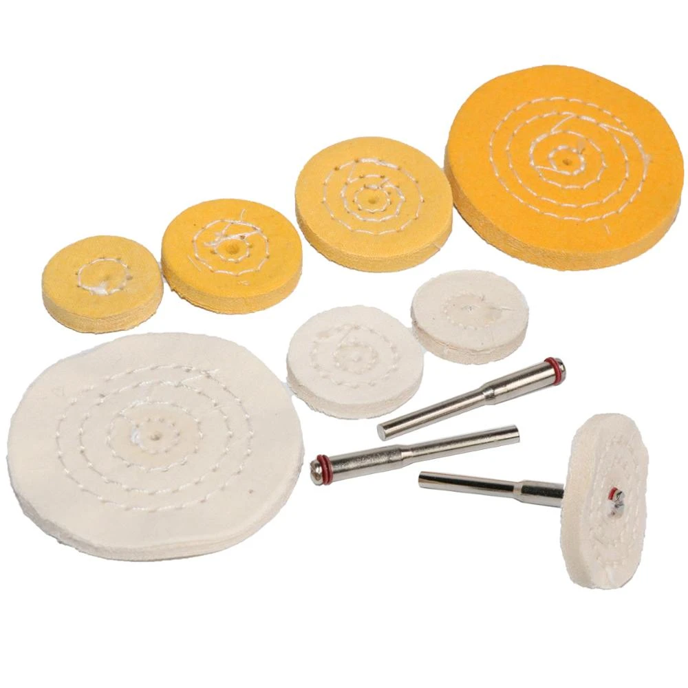 Cotton Cloth Grinding Sanding Head Abrasive Buffing Wheel 3mm Shank ...
