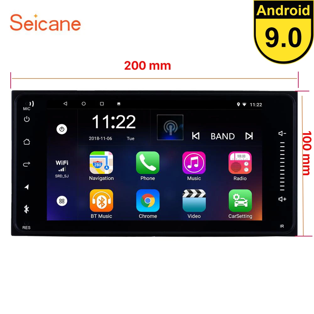 Seicane 7 дюймов Android 7,1 мультимедийный плеер для универсальный автомобиль Toyota Corolla автоматическое радио GPS навигации Поддержка Зеркало Ссылка