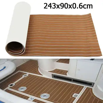 

5MM/6MM Self Adhesive EVA Foam Teak Sheet Marine Boat Yacht Synthetic Boat Decking Foam Floor Mat Flooring Faux Black Brown Gray
