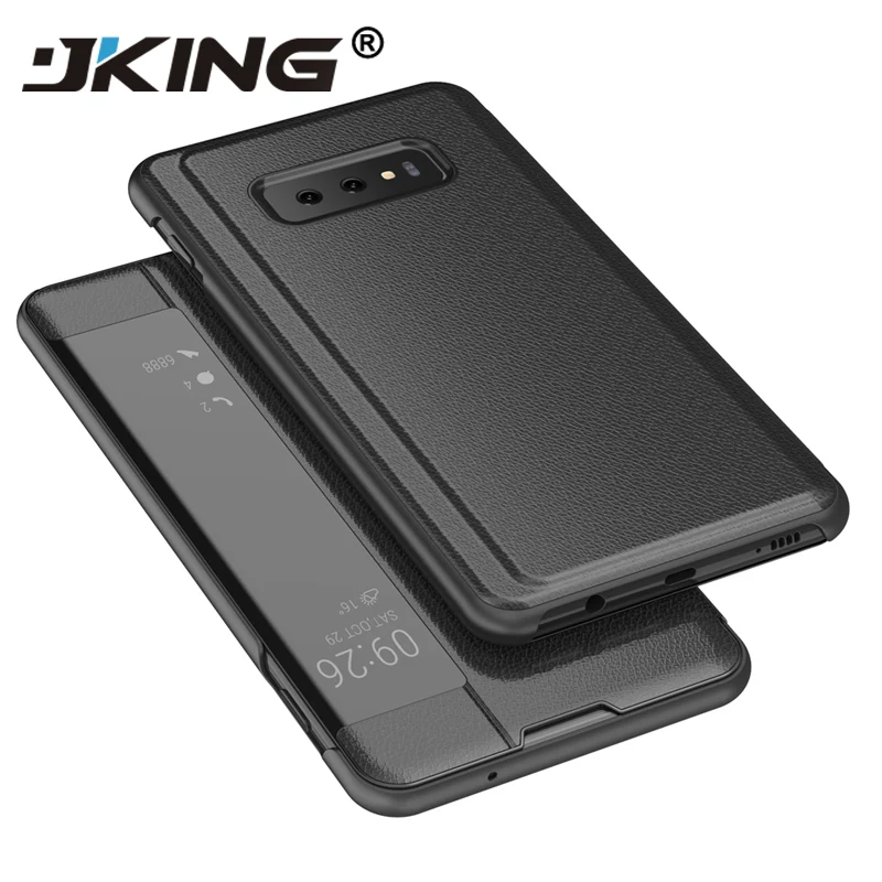 Прозрачный умный зеркальный чехол для телефона samsung Galaxy S10e S10 S9 S8 Plus S7 Edge Note 8 9 PU