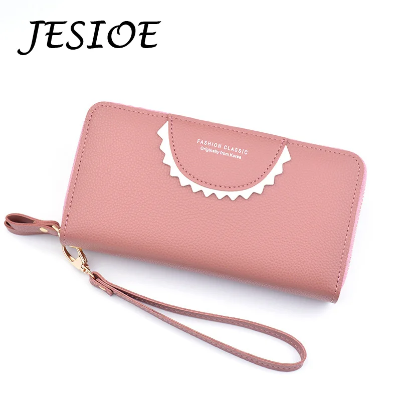 Long Wallets Lether Purse Ladies Litchi Zipper Large Capacity Card Holde for Women Double Layer Female Clutch Money Phone Wallet | Багаж и
