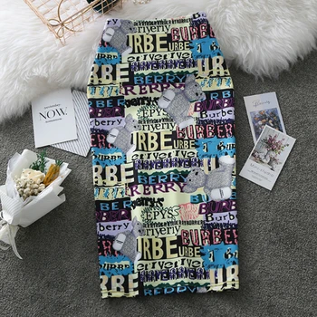 

Women's Pencil Skirt Summer Graffiti 2020 New Letter Print High Waist Slim Ladies Fashion Skirts Plus Size Female Falda