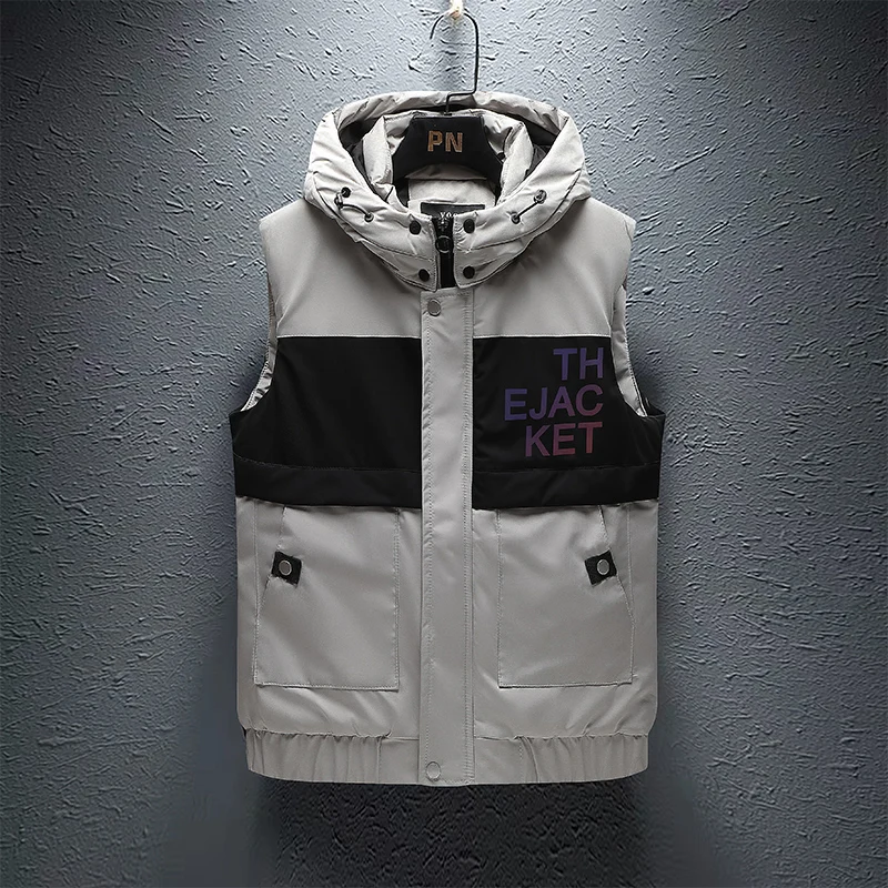 

Outdoor Color Matching Of Work Clothes Autumn And Winter Cotton Vest For Men To Keep Warm And Thicken And Wear Down Cotton Sport