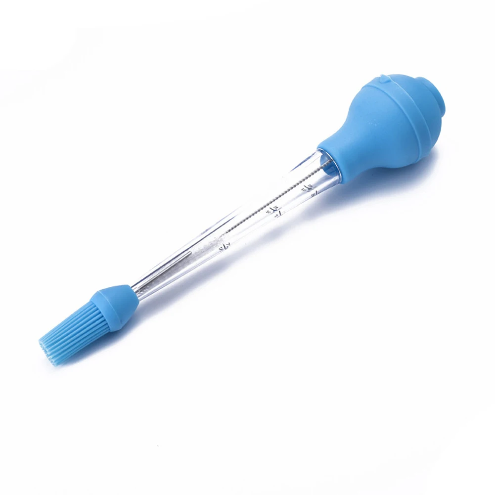 4pcs/set Grade Quality Silicone Pump Including Meat Marinade Injector Needle With Barbecue Basting Brush And Cleaning |