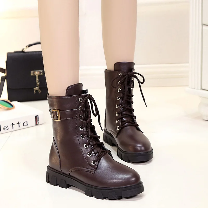 

Boots Woman 2019 Season Short Boots England Flat Bottom Woman Boots Boots