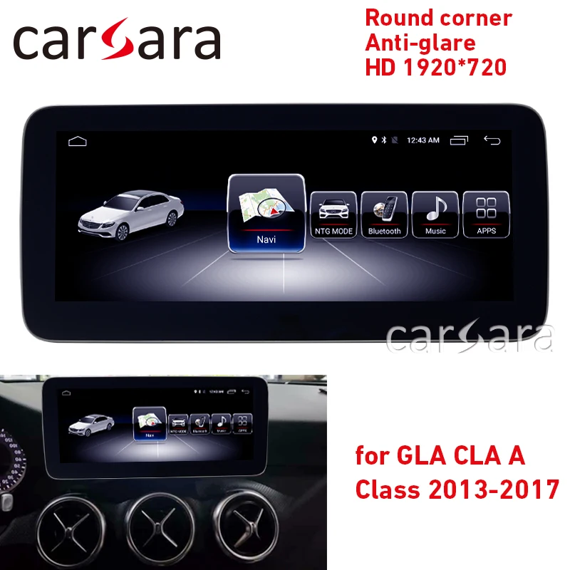 Радиоприемник Для Android w176 сенсорный экран CLA w117 gps navi GLA X156 Круглый угол антибликовый HD 1920*720 дисплей тире мультимедийный плеер