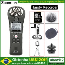 ZOOM H1N – Microphone stéréo d'interview vidéo DSLR, enregistreur pratique Original avec carte de 16 go, Microphone Lavalier