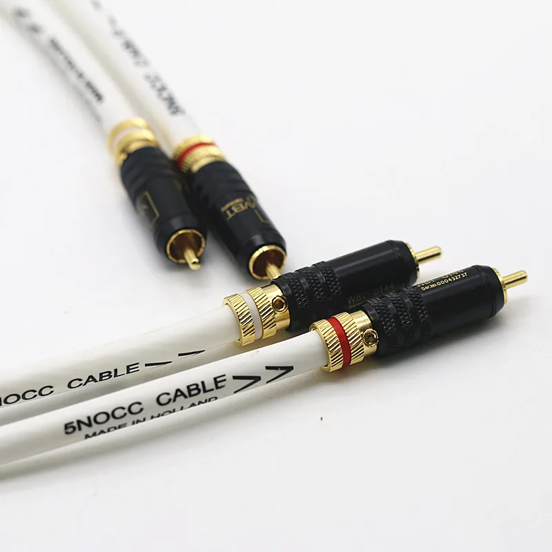 Tonekate 5nocc Único Fio de Prata de Cristal-baseado Dvd Febre Áudio Cabo cd Amplificador Duplo Cabo de Sinal Rca