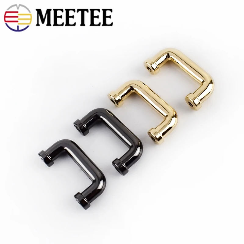 10Pcs 18mm Metal Buckle U Rings For Handbag Connector Bag Arch Bridge With Screw DIY Strap Hangers Hardware Accessories|Пряжки и крючки|
