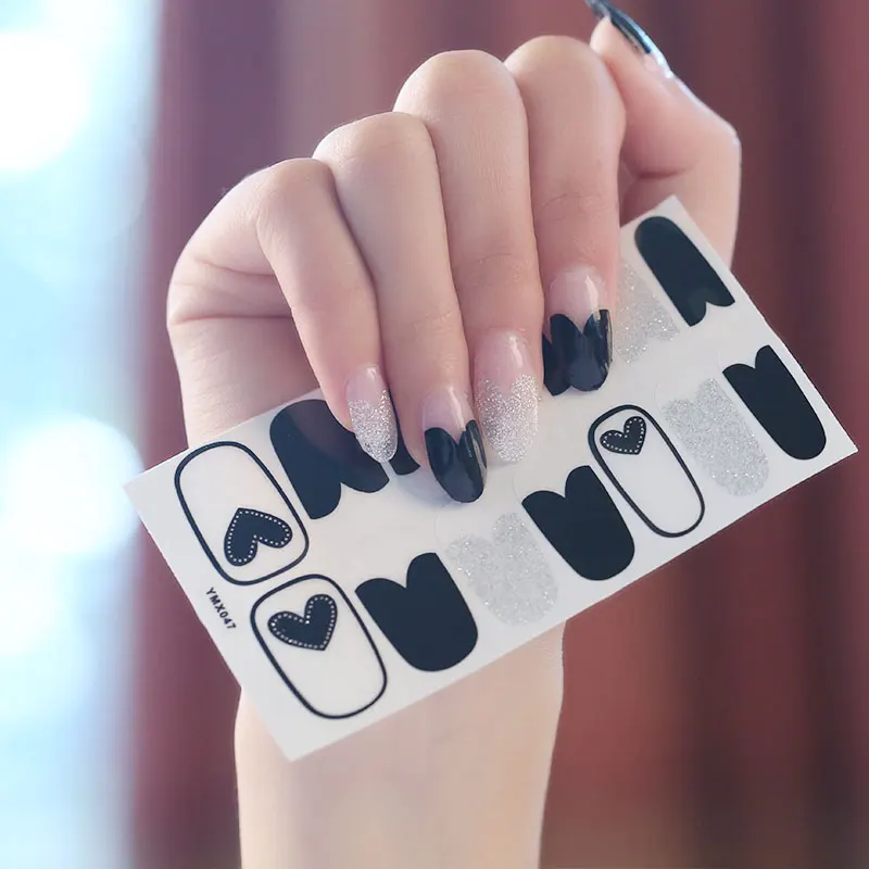 Корея предназначен обертки блестящие, дизайн ногтей Стикеры наклейки многоцветная ногтей Стикеры s полоски «сделай сам» салонного маникюра Прямая поставка - Цвет: YMX047
