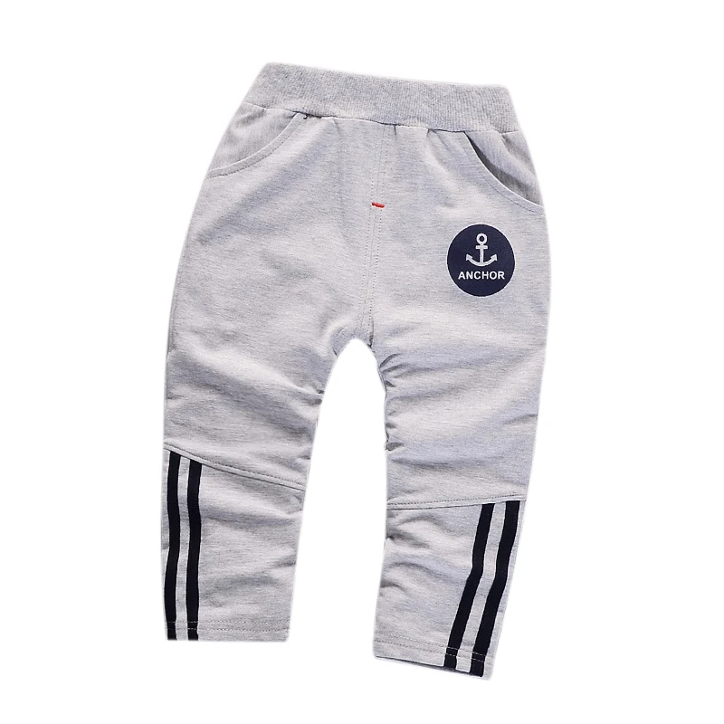 Модные Штаны для мальчиков; повседневные хлопковые спортивные брюки с буквенным принтом; длинные штаны для малышей; детская теплая