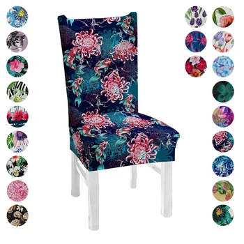 

Hot Sell Egg Printed Chairs Cover Spandex Stretch Elastic Slipcovers Chair Covers For Kitchen Dining Room Wedding Banquet Hotel