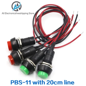 

PBS-11B 2PIN 12mm No Lock Self-Lock ON OFF Push Button Momentary Switch 3A 150V
