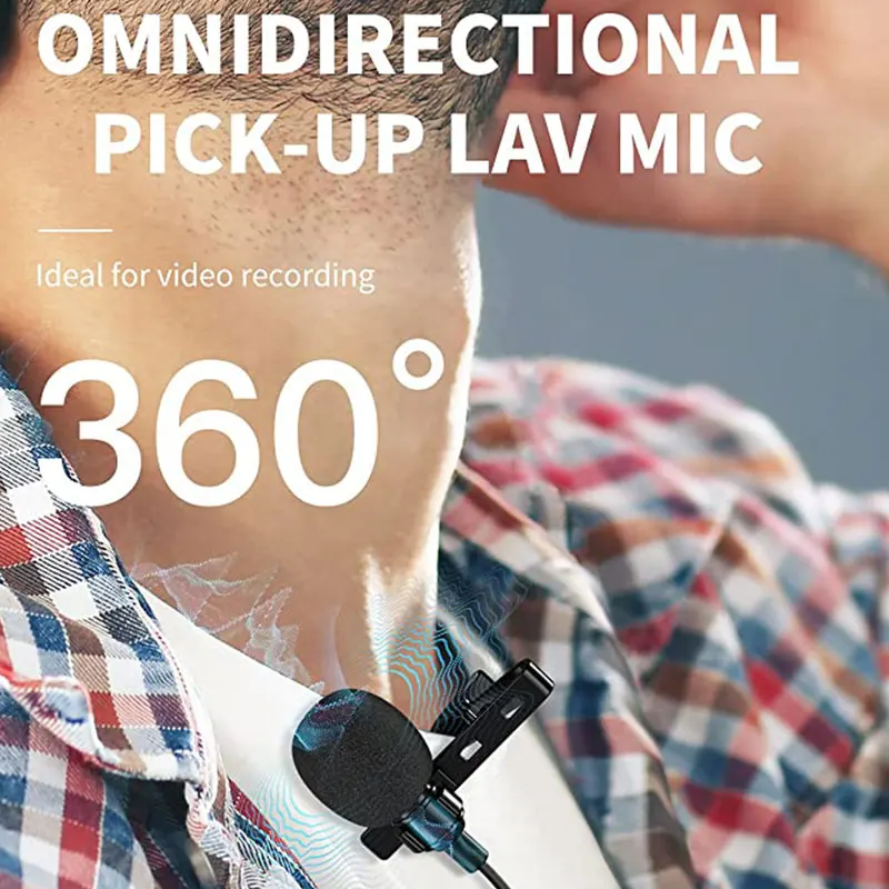 2M Mini Condenser Clip-on Lapel Lavalier Microphone High-quality Portable Wired Professionnel For Phone | Электроника