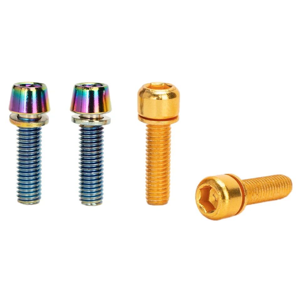 6pcs/set MTB Bicycle Handlebar Colorful High Carbon Steel Screws M5*18MM Stem Riser Screw In Bolts I.521773131