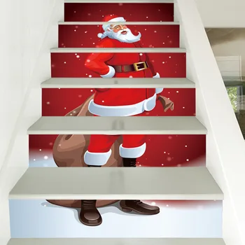 

Christmas Wall Sticker Staircase Sticker Santa Claus Decoration Stair Sticker