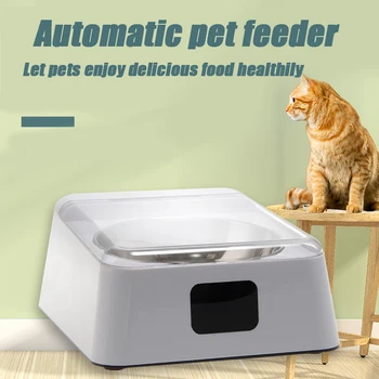 

5G Induction Pet Bowl Automatic Opening Anti-moisture Anti-cockroach Pets Feeder Intelligent Dogs Cat Bowls HKS99