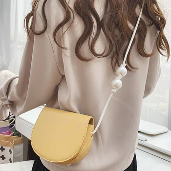 

New Candy Color Saddle Bag 2020 Summer New Wild Korean Textured Messenger Bag