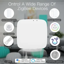 Tuya zigbee inteligente gateway hub smarthome ponte vida inteligente app controle remoto sem fio funciona com alexa casa do google
